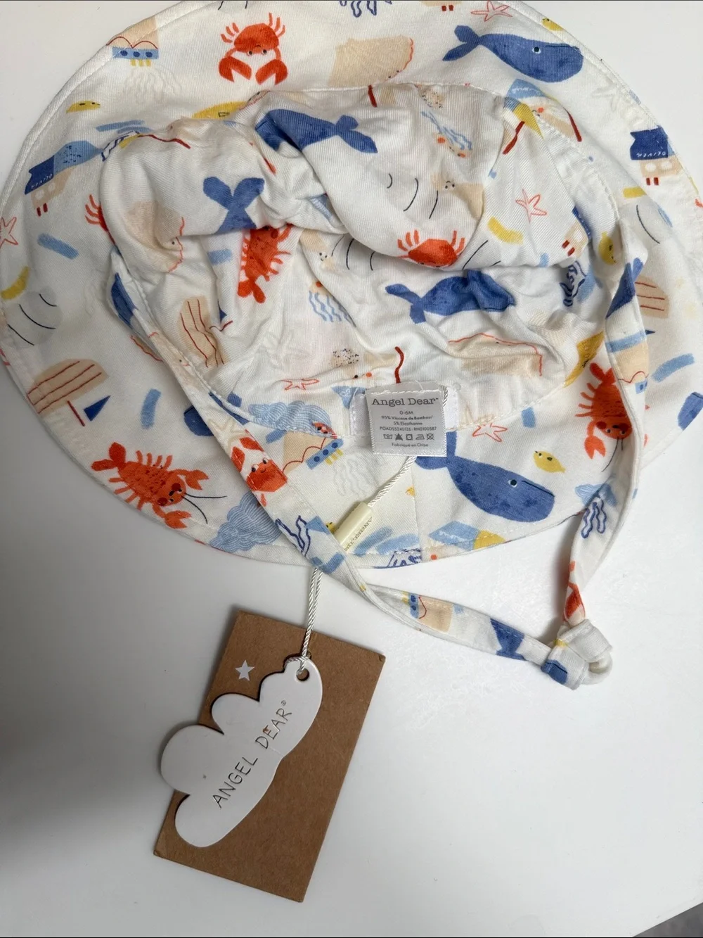 Angel Dear Ocean Print Baby Sun Hat